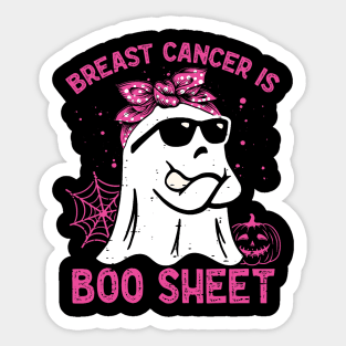 Breast Cancer Is Boo Sheet Breast Cancer Warrior Halloween Sticker